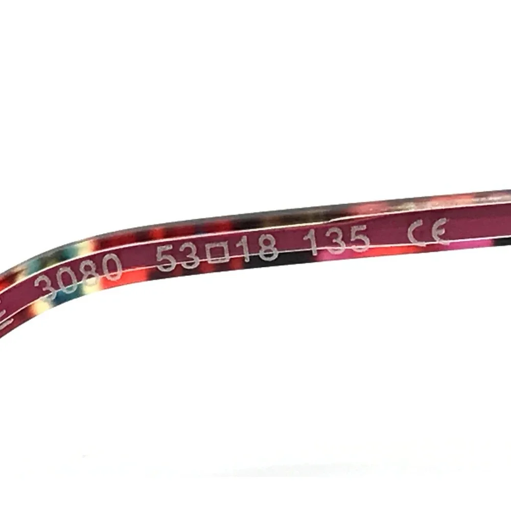 BOZ Eyeglasses Frames IXELLE 3080 Flower Pink Shiny Gold Red Butterfly 53-18-135